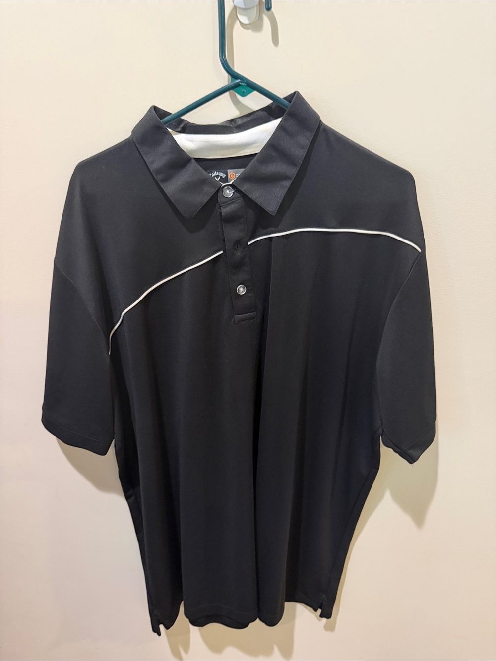 Callaway Black Polo with White Piping